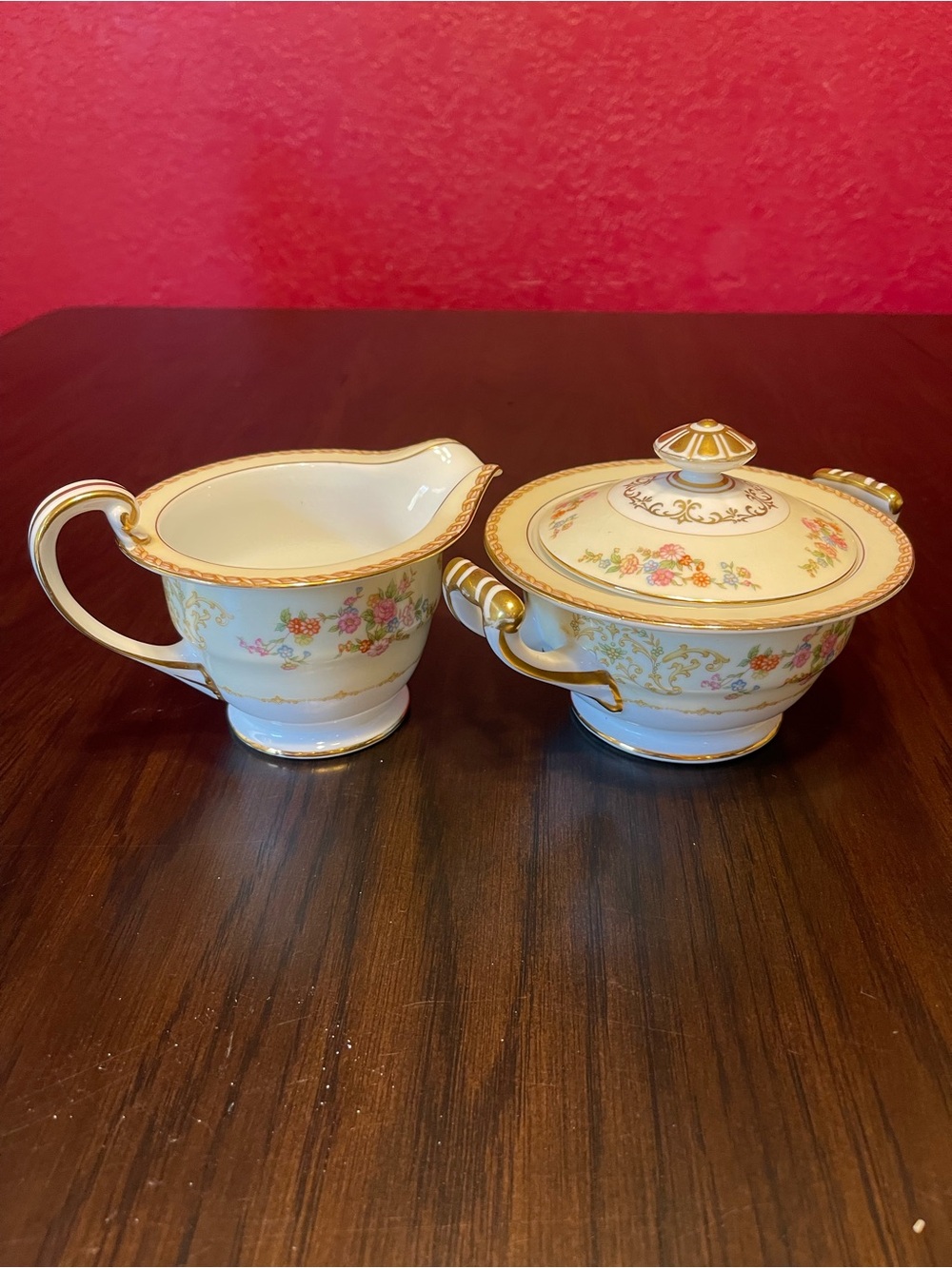 Noritake China Hartsen Pattern cream and sugar set